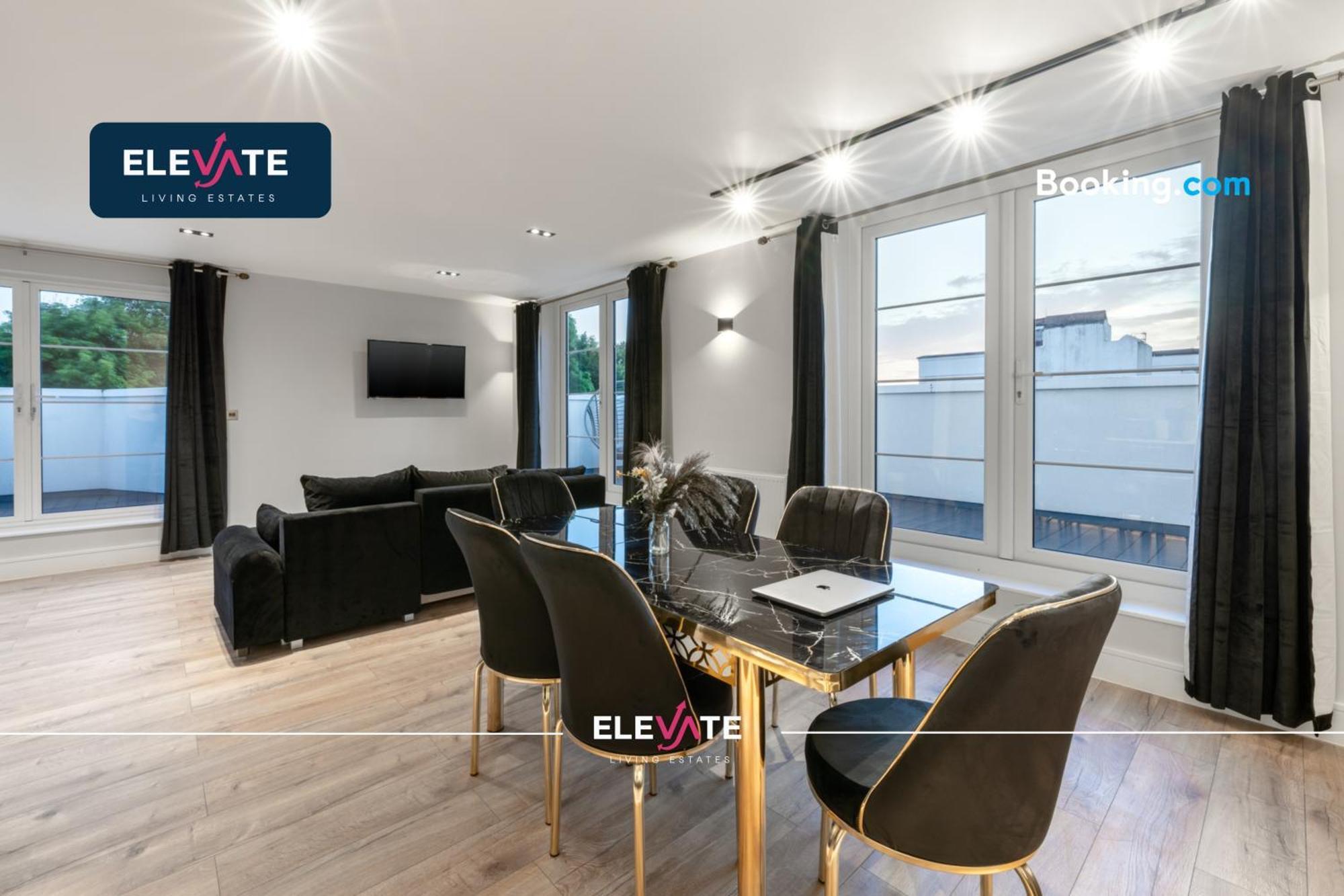 Apartament Premium Deals L Last-minute Escape L Wembley Stadium Location, Free Parking, Sleeps 8 L Elevate Living Estates Short Lets & Serviced Wembley Londra