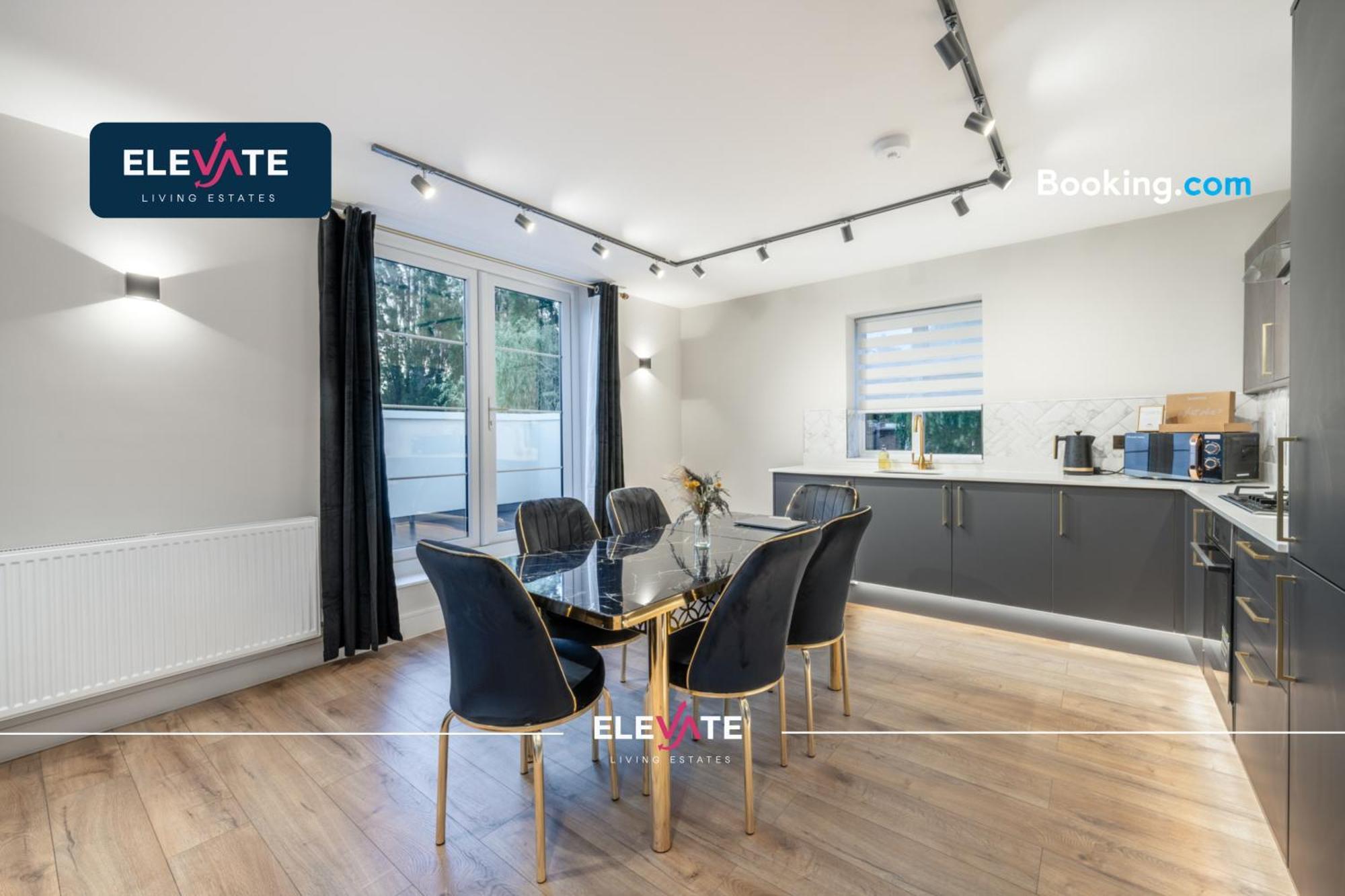 Premium Deals L Last-minute Escape L Wembley Stadium Location, Free Parking, Sleeps 8 L Elevate Living Estates Short Lets & Serviced Wembley * Londra
