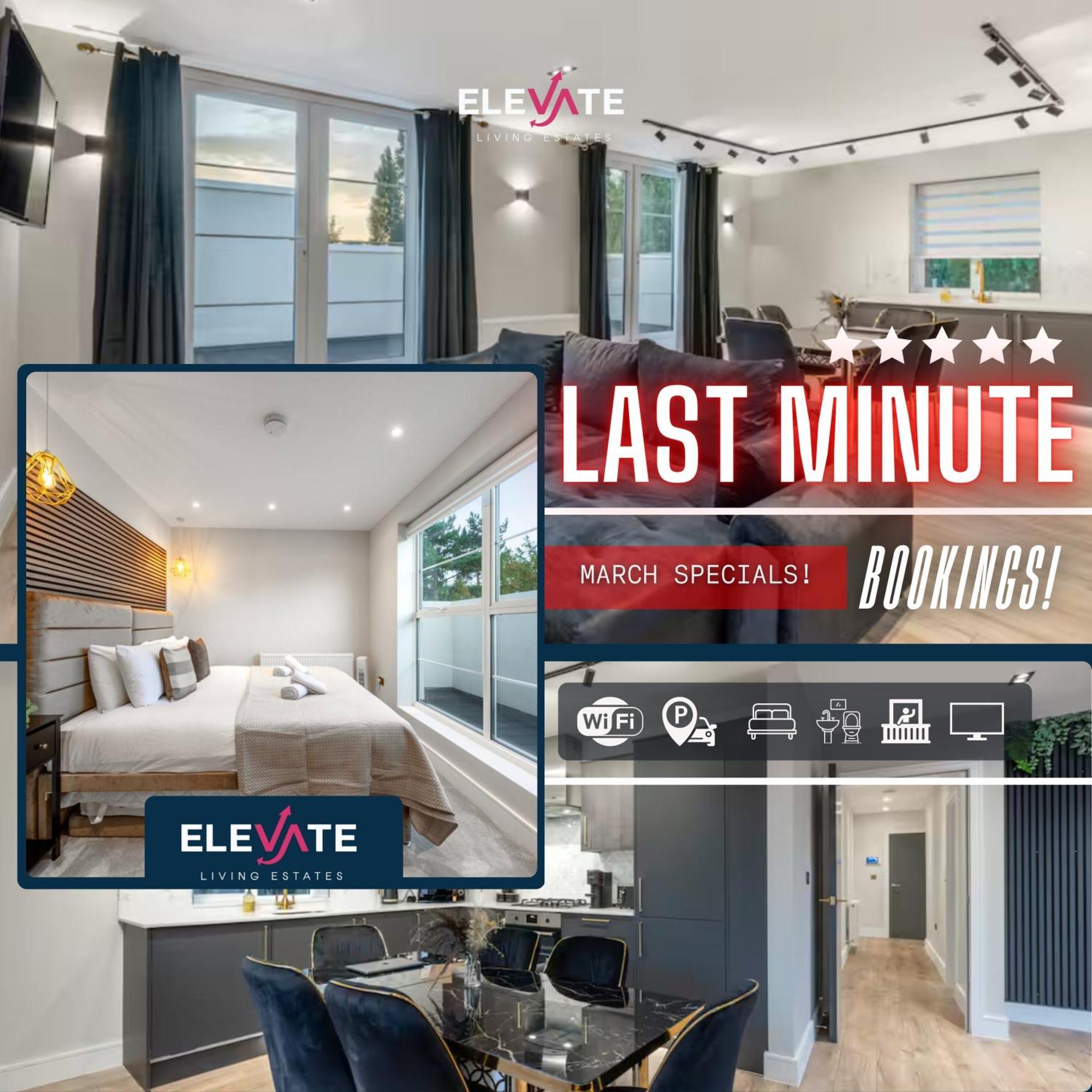 Apartament Premium Deals L Last-minute Escape L Wembley Stadium Location, Free Parking, Sleeps 8 L Elevate Living Estates Short Lets & Serviced Wembley *
