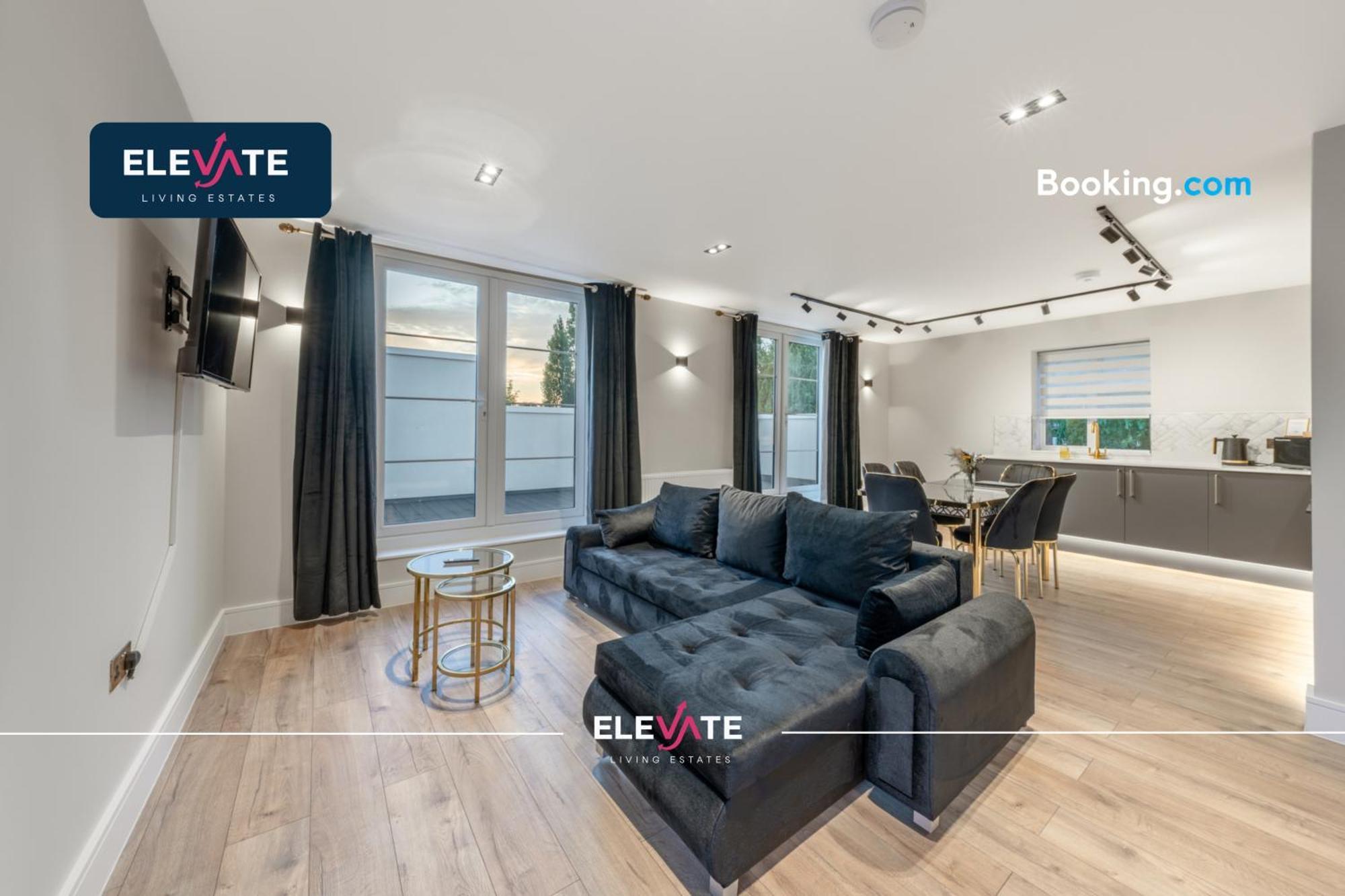 Apartament Premium Deals L Last-minute Escape L Wembley Stadium Location, Free Parking, Sleeps 8 L Elevate Living Estates Short Lets & Serviced Wembley Londra