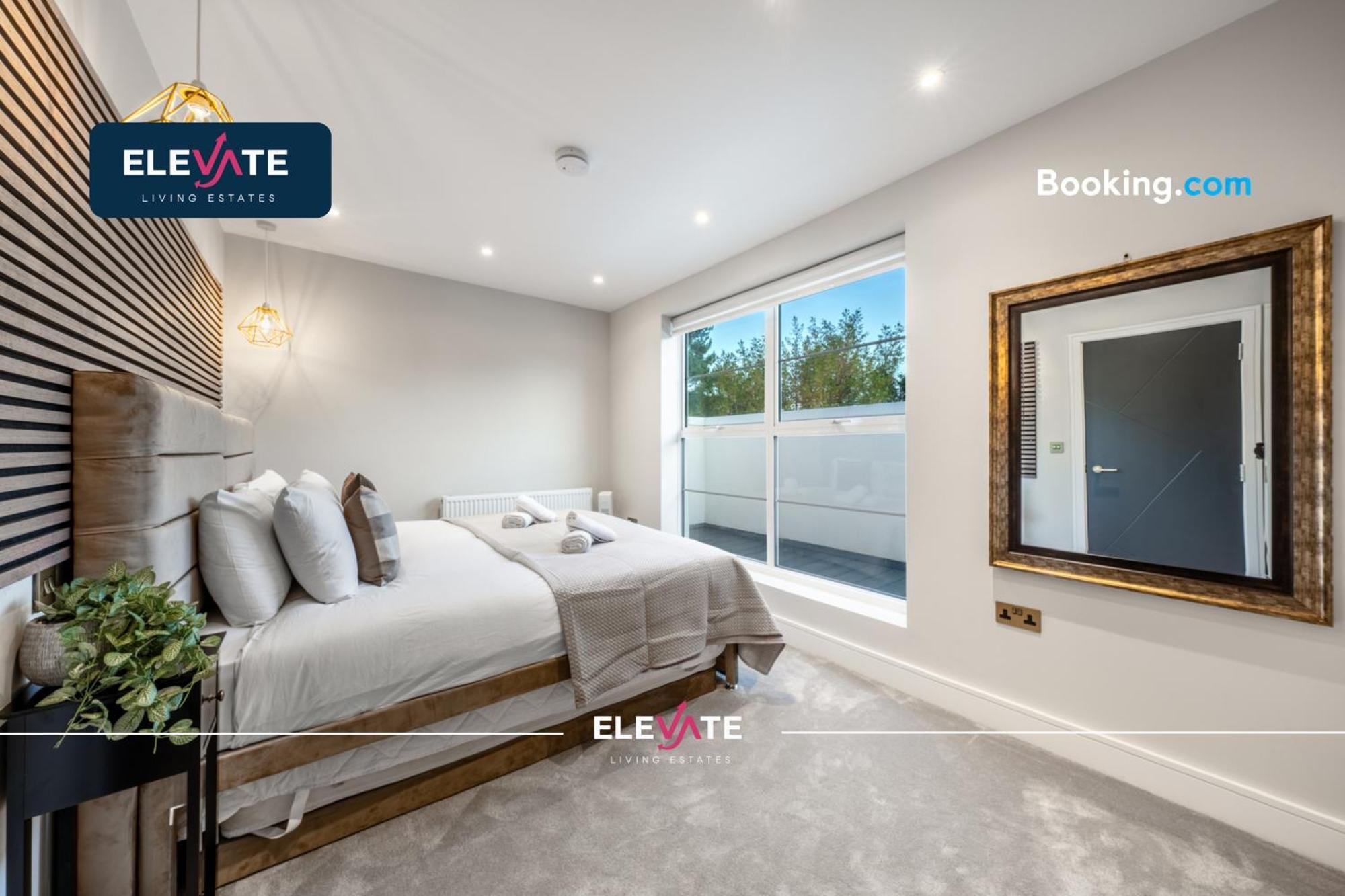 Premium Deals L Last-minute Escape L Wembley Stadium Location, Free Parking, Sleeps 8 L Elevate Living Estates Short Lets & Serviced Wembley Apartament *